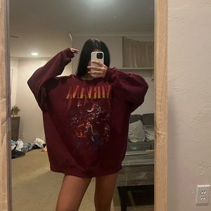 |URBAN OUTFITTERS NIRVANA SWEATSHIRT| size small/medium, but fits very oversized